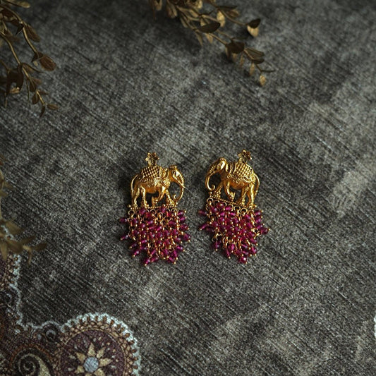 Temple elephant earring