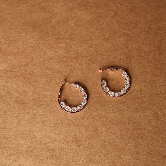 Stone hoops earring