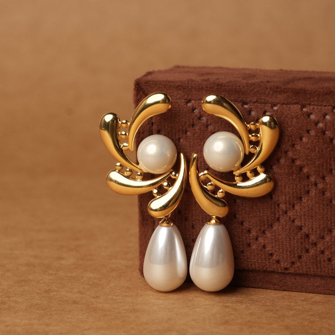 Golden Drop Earrings