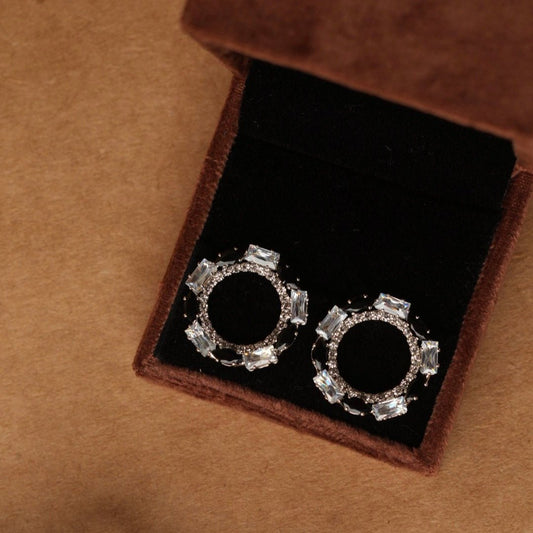 Black Moon Stud Earring