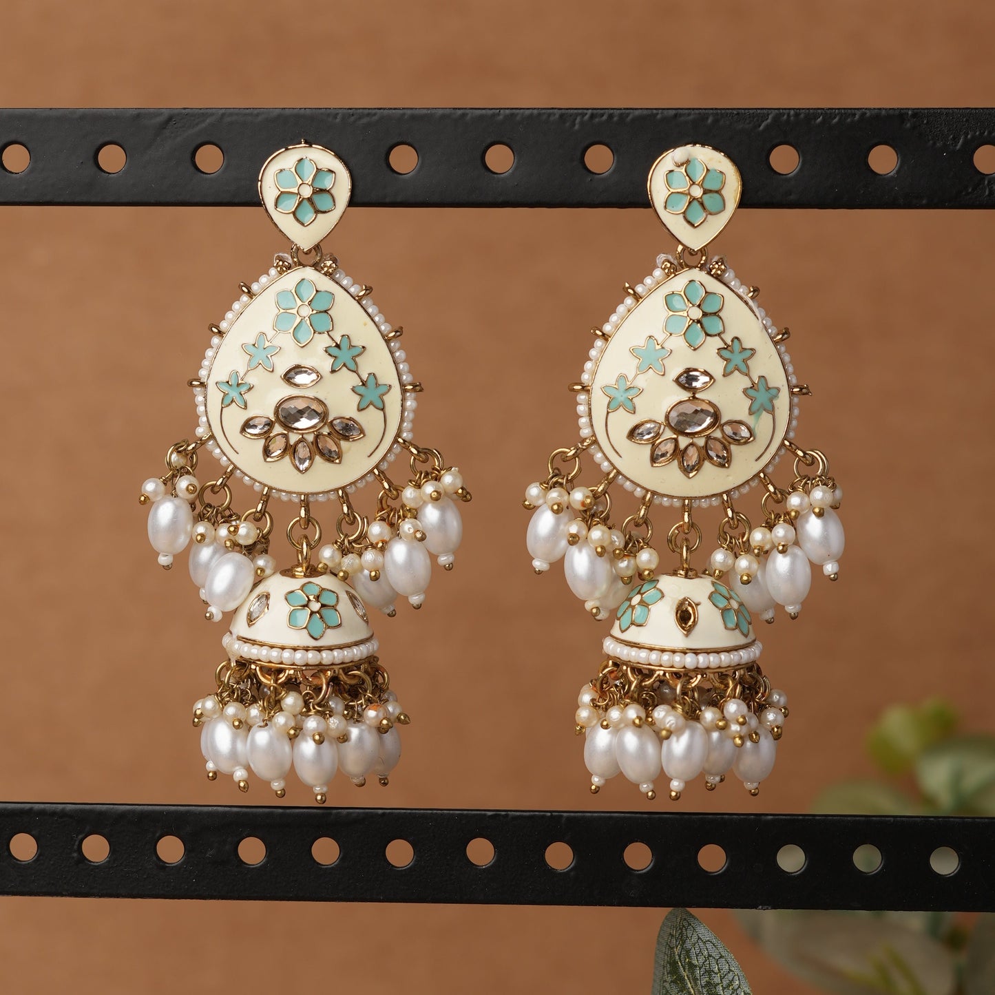 Beautiful Meenakari Jhumka