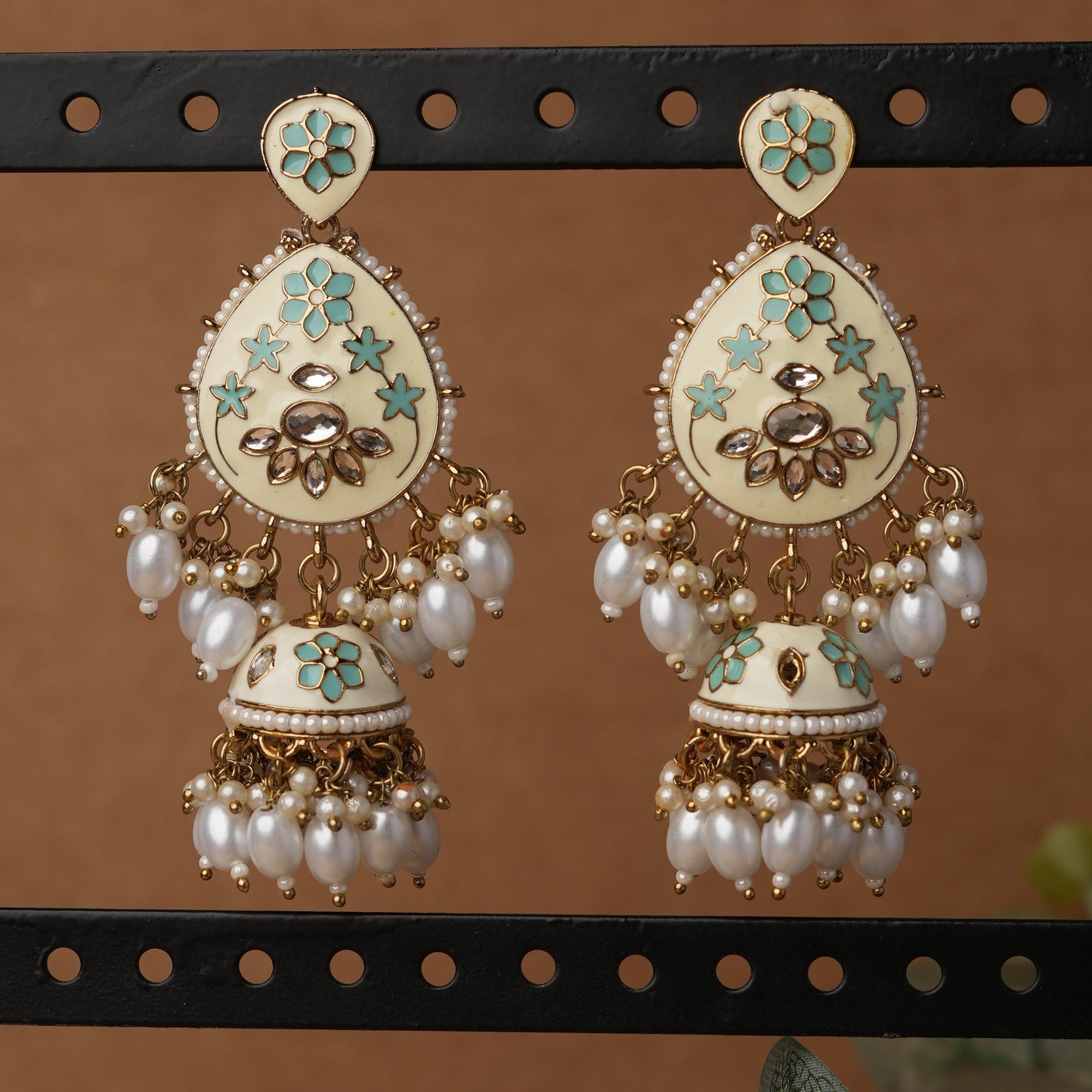 Beautiful Meenakari Jhumka