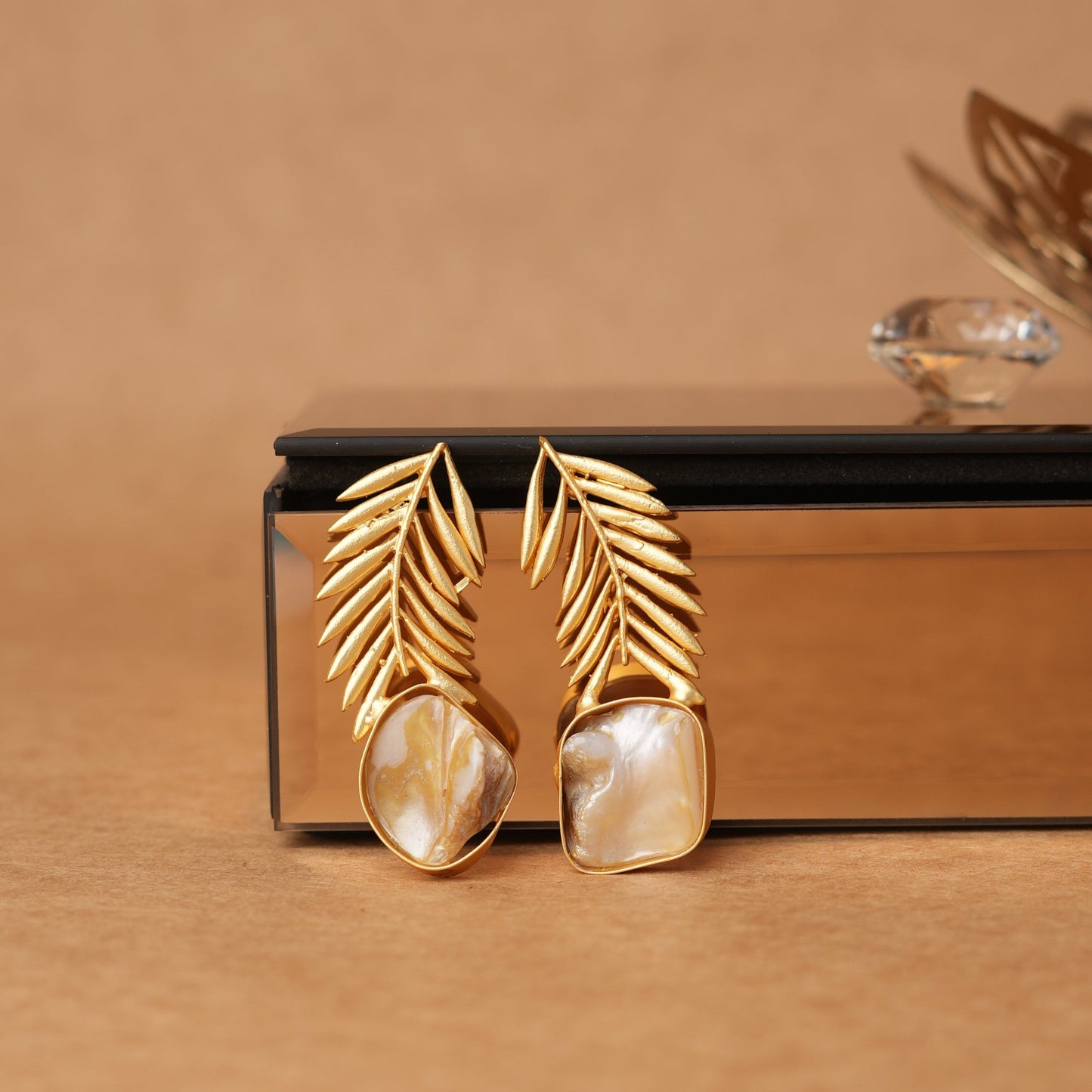 Brass Leaf Earrings