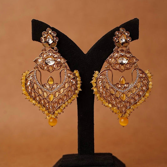 Beautiful Yellow Jhumka